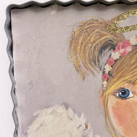 Round Top Collections Christmas Holiday Little Angel Singing Carols Metal Charm - Picture 4 of 4